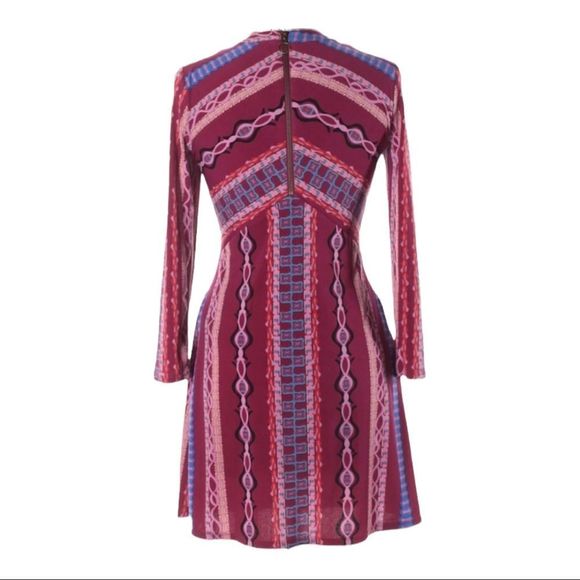 Free People Stella Mini Dress Purple Combo Small S - Picture 5 of 6